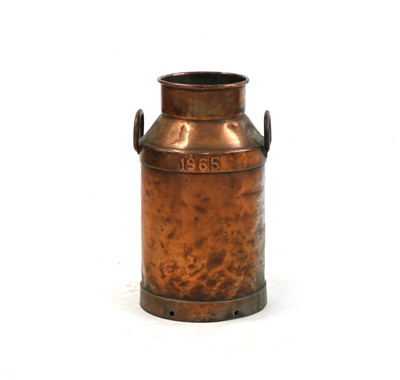 Lot 313 - A copper milk churn