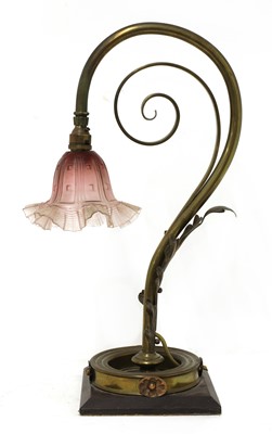 Lot 47 - A brass table lamp