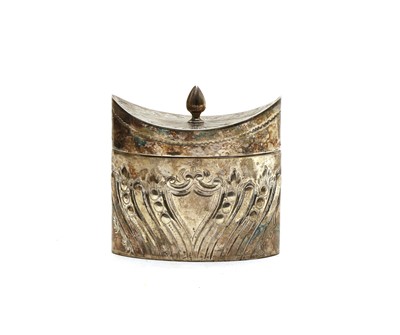 Lot 13 - A Victorian silver tea caddy