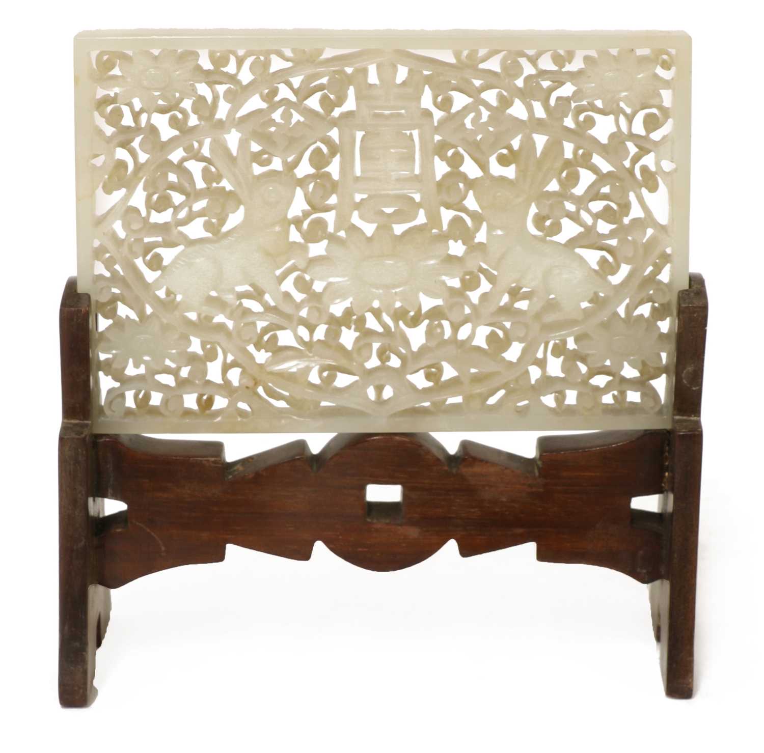 Lot 59 - A Chinese jade plaque