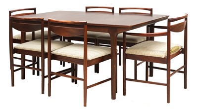 Lot 457 - An A H McIntosh Indian rosewood dining suite