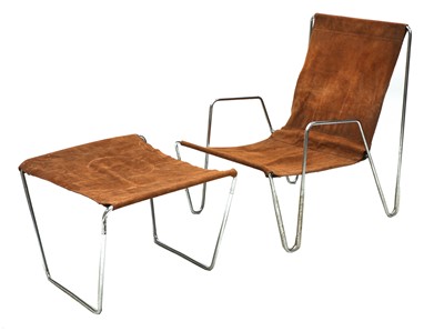 Lot 480 - A 'Bachelor' chair and footstool