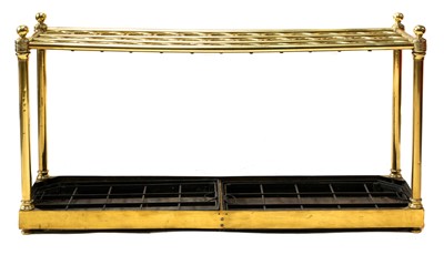 Lot 402 - A country house brass stick stand