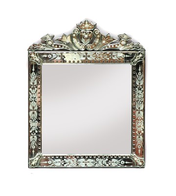 Lot 236 - A Venetian glass mirror