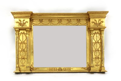 Lot 537 - A Regency style overmantle mirror
