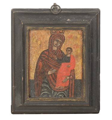 Lot 585 - A small Russian icon