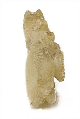 Lot 72 - A Chinese jade belt hook