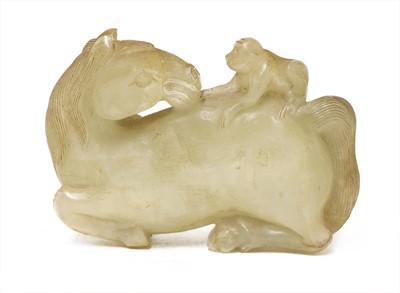 Lot 72 - A Chinese jade belt hook