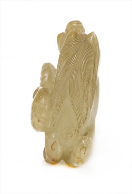 Lot 72 - A Chinese jade belt hook