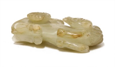 Lot 72 - A Chinese jade belt hook