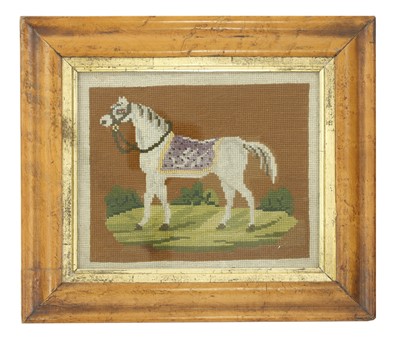 Lot 125 - A needlework panel