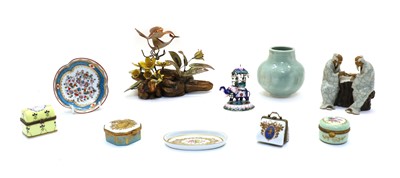 Lot 271 - A 20th century enamelled and wood sculpture