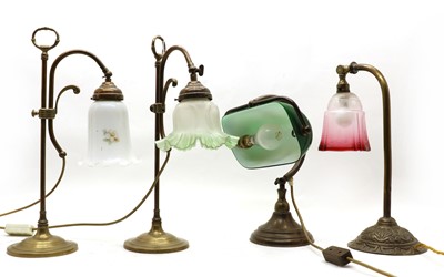 Lot 100A - An Edwardian student's lamp