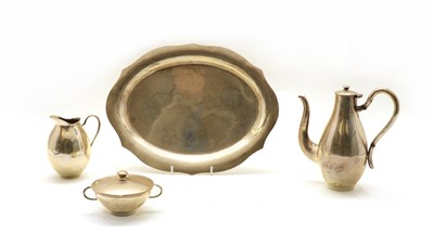 Lot 42 - A Continental silver tea set