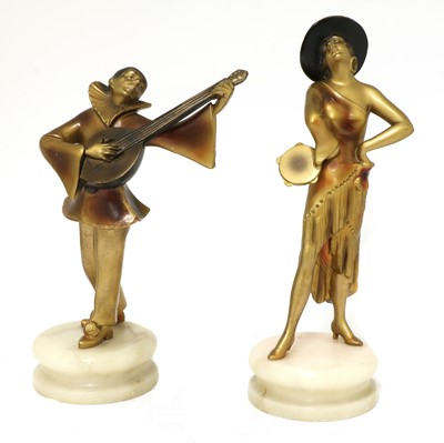 Lot 202 - A pair of Lorenzl figures
