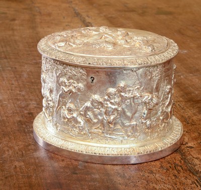 Lot 242 - An Asprey & Co. silver-plated biscuit box