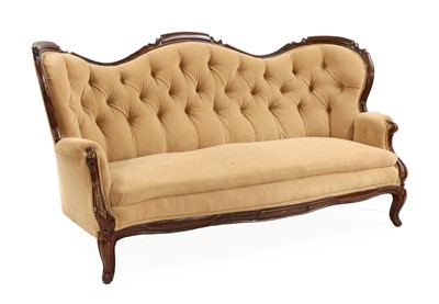 Lot 457 - A Victorian mahogany settee