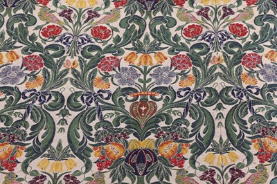 Lot 669 - A pair of Gainsborough 'Georgian Tapestry' pattern interlined curtains