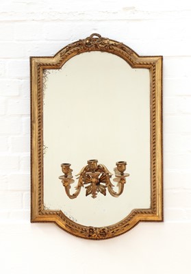 Lot 142 - A French Louis XVI-style giltwood framed girandole
