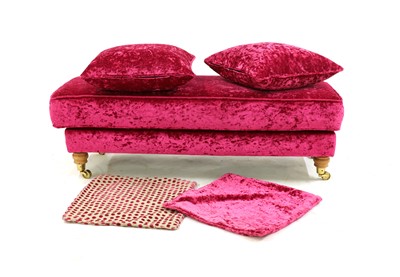 Lot 281 - A modern rectangular footstool