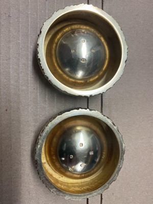 Lot 328 - A matched silver-gilt condiment set
