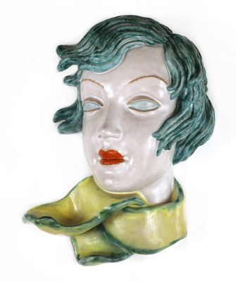 Lot 127 - A Goldscheider pottery wall mask