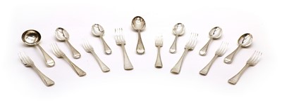 Lot 16 - A Victorian six-setting set of flatware