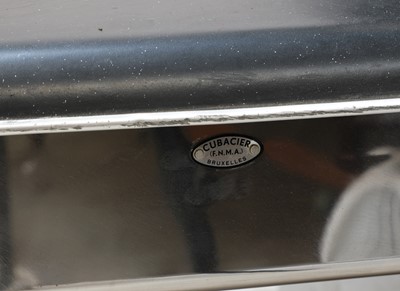 Lot 153 - A polished steel desk