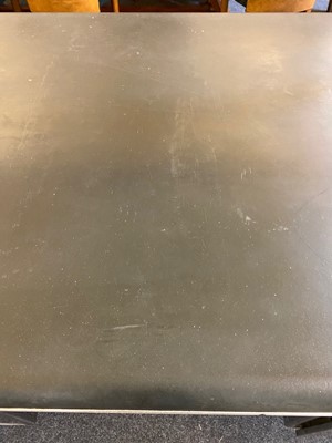 Lot 153 - A polished steel desk