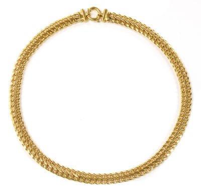 Lot 68 - A 9ct hollow figure of eight link necklace