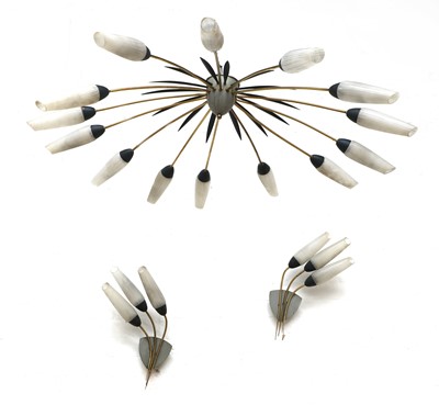 Lot 456 - A large fourteen-branch hanging ceiling light
