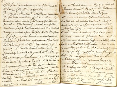 Lot 148 - 1827 continental TRAVEL DIARY.
