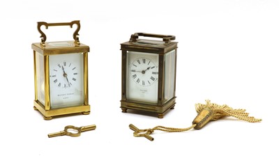 Lot 118 - Two brass carriage clocks