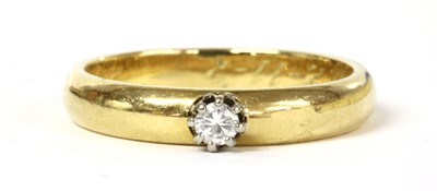 Lot 93 - A gold single stone diamond ring