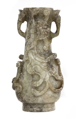 Lot 66 - A Chinese jade vase