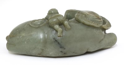 Lot 96 - A Chinese jade carving