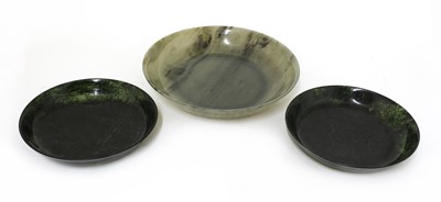 Lot 95 - A Chinese jade plate