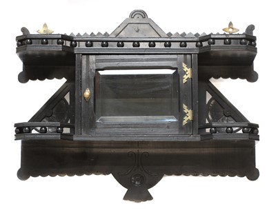 Lot 23 - An Aesthetic ebonised wall cabinet