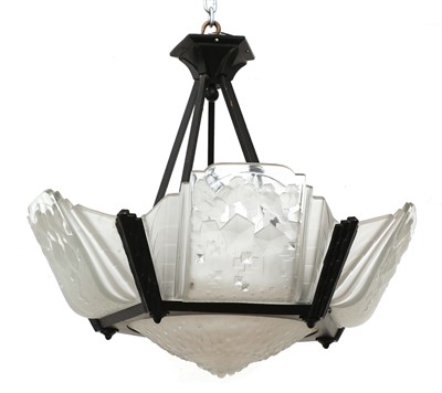 Lot 233 - An Art Deco hexagonal ceiling light