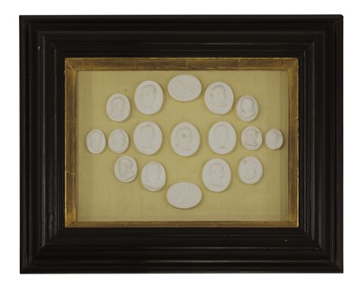 Lot 474 - A collection of fifty-five grand tour plaster intaglios