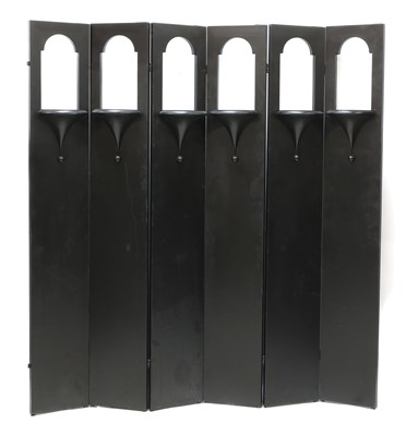 Lot 676 - An italian ebonised folding screen