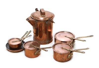 Lot 294 - Four graduated copper pans