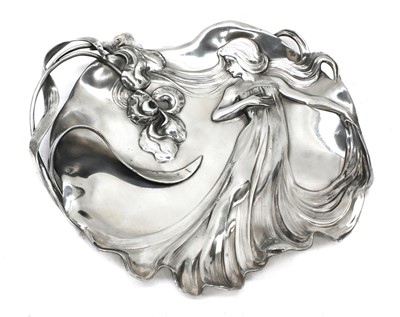 Lot 2 - A WMF silver-plated card tray