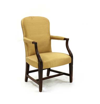 Lot 296 - A 19th century mahogany framed upholstered armchair