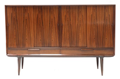 Lot 532 - A Danish rosewood highboard