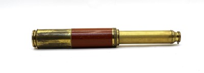 Lot 158 - A brass three drawer telescope