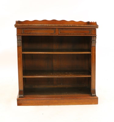 Lot 599 - A William IV mahogany open front bookcase