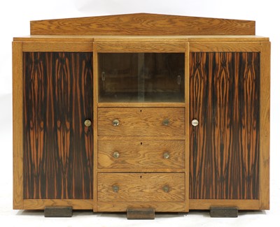 Lot 108 - An Amsterdam School oak and coromandel sideboard