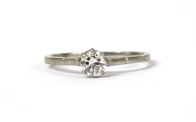Lot 109 - A platinum single stone diamond ring