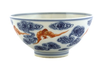 Lot 50 - A Chinese iron-red and blue bowl